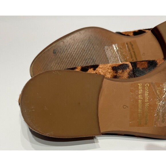 Madewell Women's Size 6 Loafers Leopard Calf Hair Flats Shoes Brown Black - Picture 7 of 10